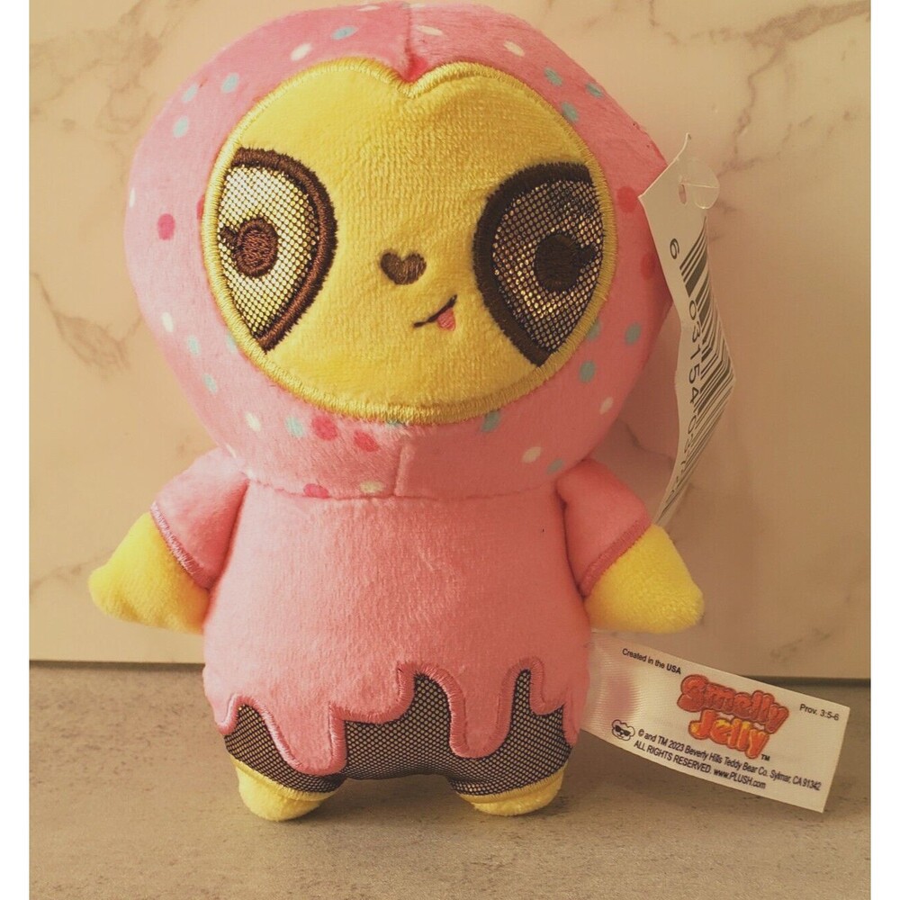 Smelly Jelly Plush Pink Yellow Gold 2023 Collectible Stuffed Toy Mini 5.5" w Tag